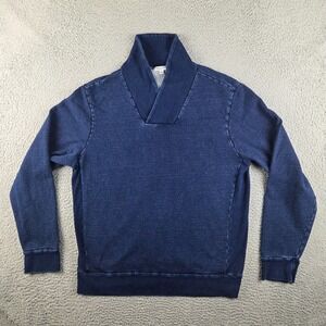Gustin‎ Indigo Blue Shawl Neck Sweatshirt Mens 2XL/2X
